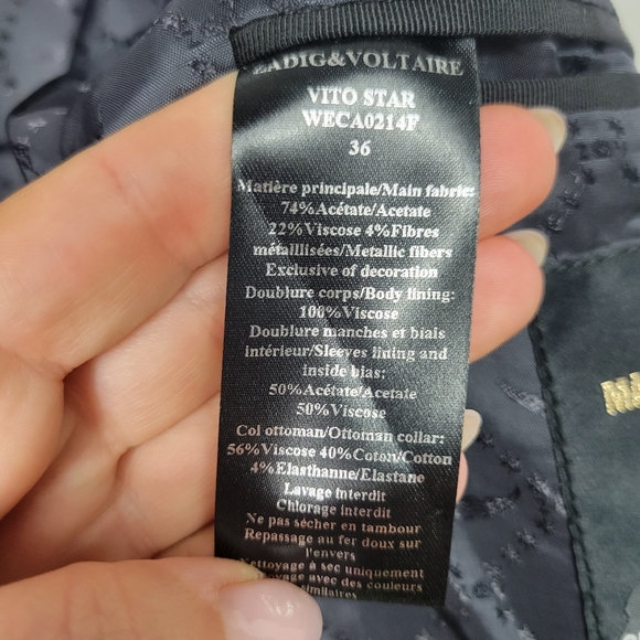 Zadig & Voltaire tiny star print blazer - Picture 8 of 8